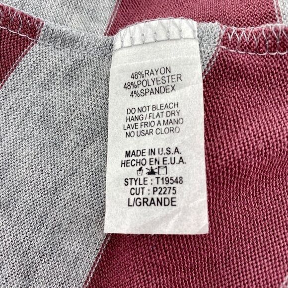 Flamingo Urban Women’s Striped Wrap Criss Cross Sweater Large - Picture 6 of 8